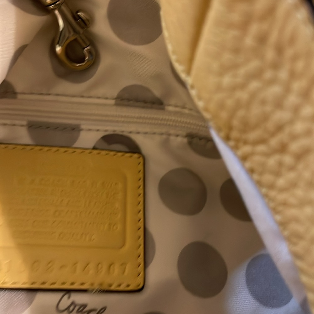Coach Yellow Leather Tote Bag - Picture 4 of 5